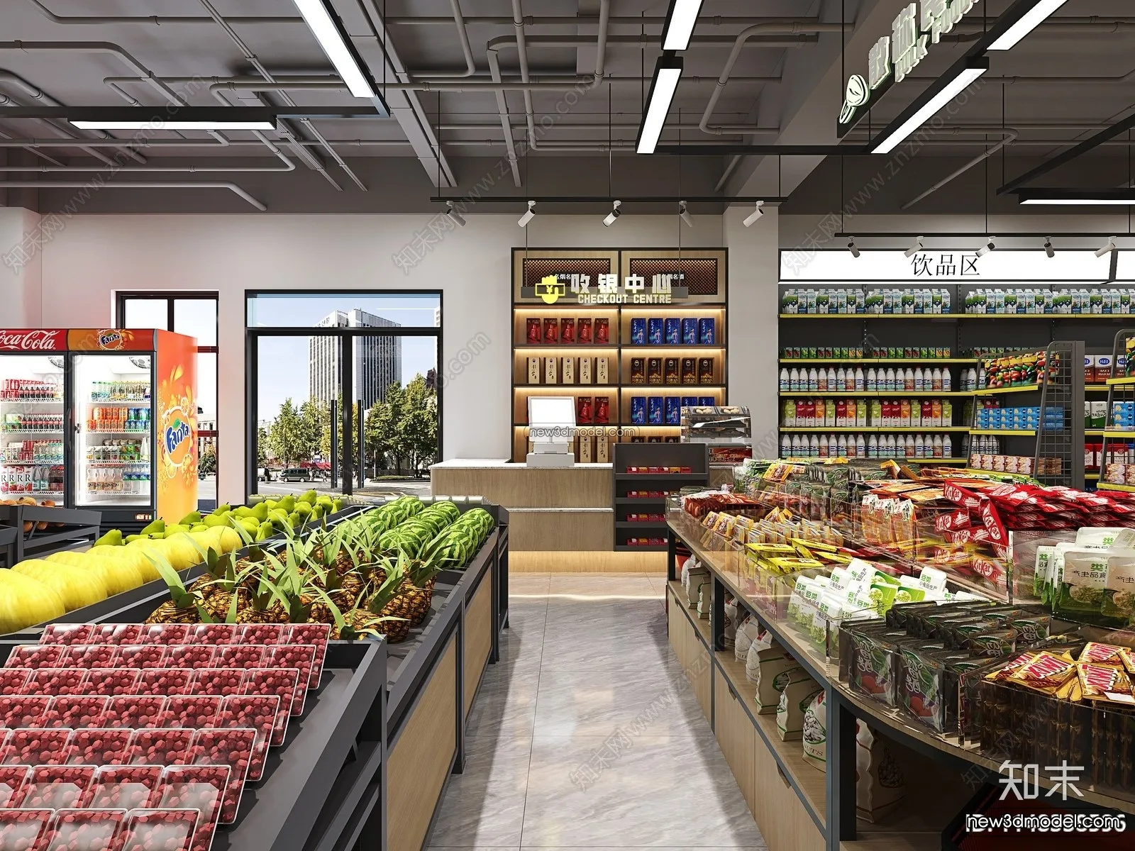 Super Market And Shop - 3D Interior Scene - 3D Models - 122