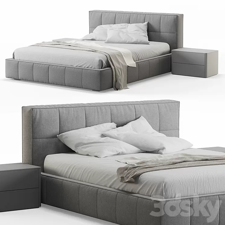 Super Soft Bed by Sangiacomo 3D Model