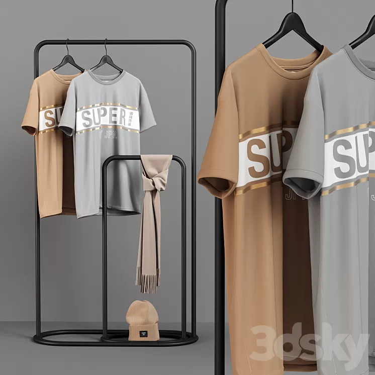 Superdry T-Shirt Set 3D Model