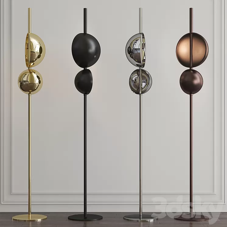 Superluna Floor Lamp Oluce 3D Model