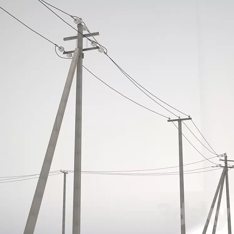 Supports concrete 3D Model