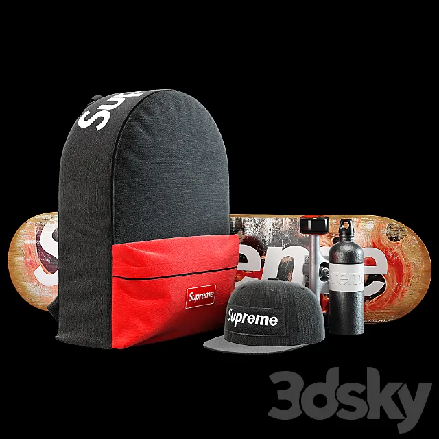 Supreme decorative set (black) 3DModel