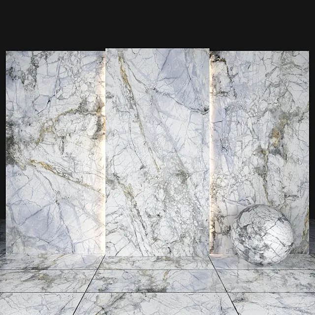 Supreme white marble 3D Model