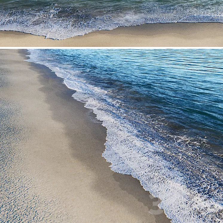 Surf on the beach 3D Model