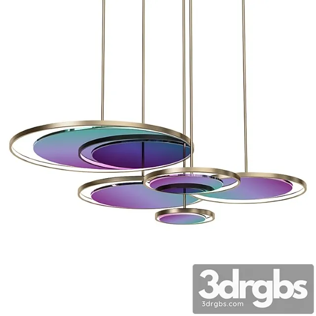 Suspebded Luminaires In Disc Shape 3D Model Free