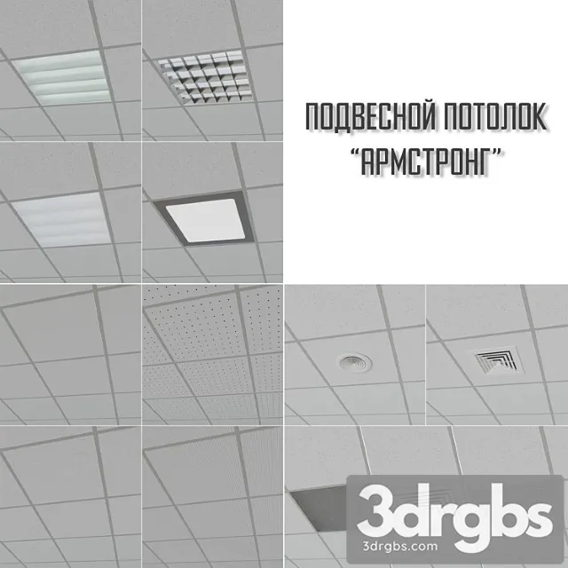 Suspended Ceiling Armstrong 1 3D Model Free