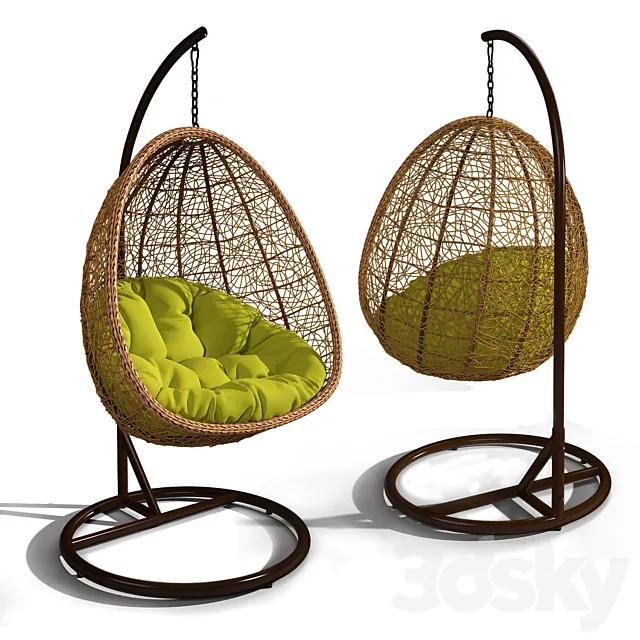 Suspended chair swing Cyprus 3D Model