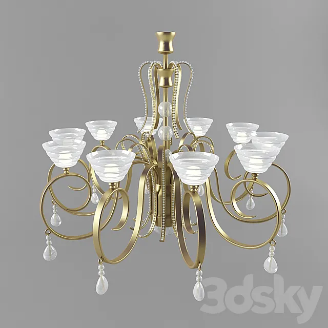 Suspended chandelier 3D Model