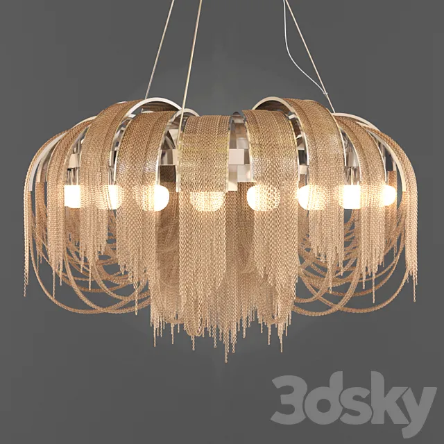 Suspended chandelier Midlight Luxury 5 3D Model