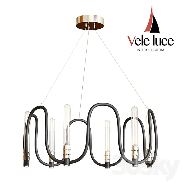 Suspended chandelier Vele Luce Camomilla VL1073L06 3DModel