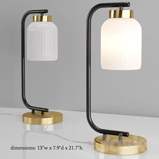 Suspended Glass Table Lamp 3D Model