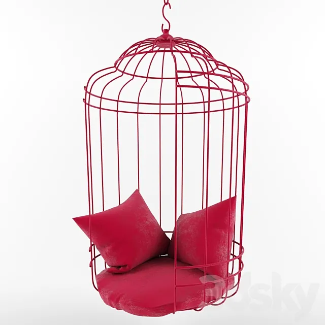 Suspended seat "Cage" 3D Model