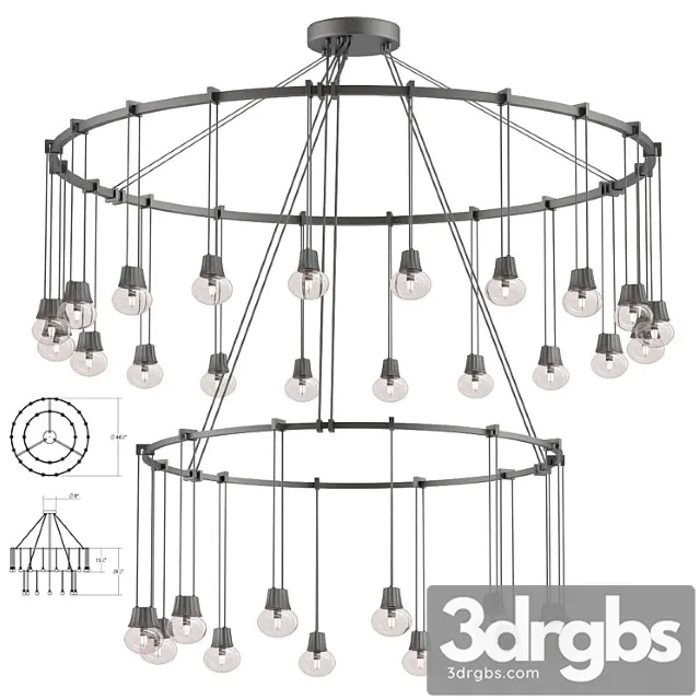 Suspenders double ring pendant 3D Model Free