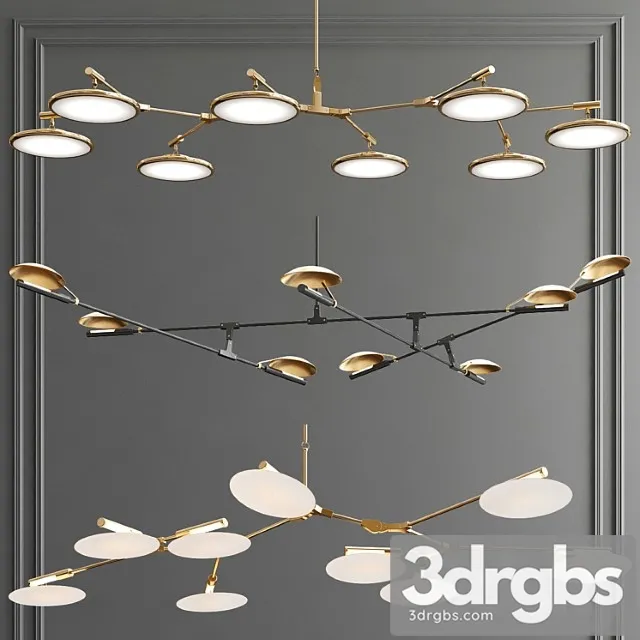 Suspension branching disc - 3 types 3D Model Free