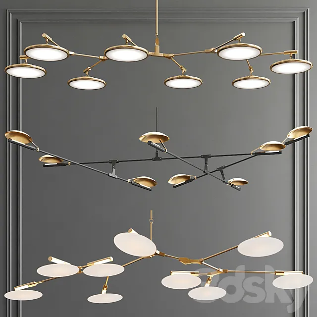 Suspension Branching Disc - 3 types 3D Model