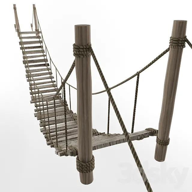 Suspension bridge 3D Model