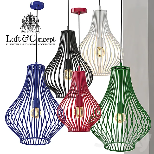 Suspension Cage Wire Color Fat 3D Model