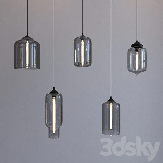 Suspension kit SMOKY GRAY AMBER COFFEE 3D Model