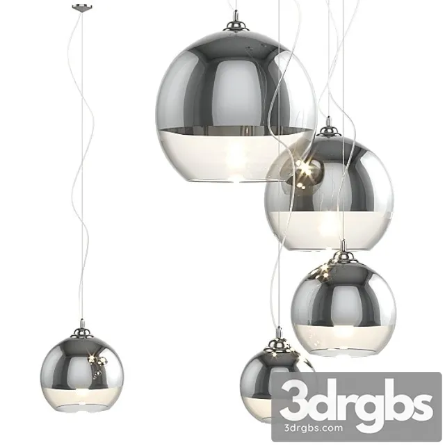 Suspension lamp azzardo silver ball 18 25 35 40. 3D Model Free