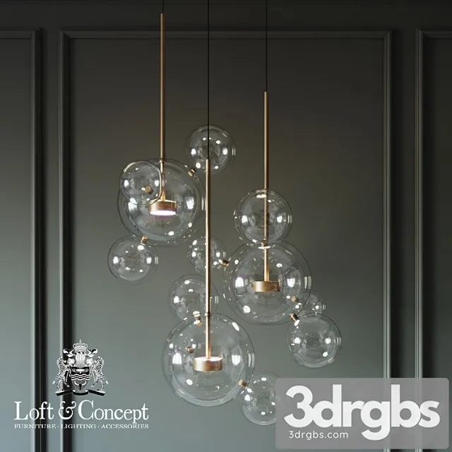 Suspension lamps giopato & coombes bolle bls 14c chandelier 3D Model Free