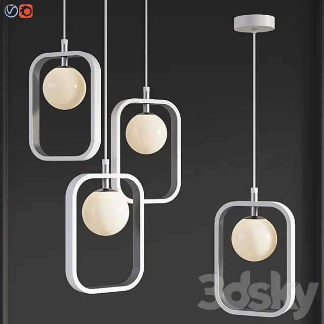 Suspension Light Avola Chrome Maytoni Modern 3D Model