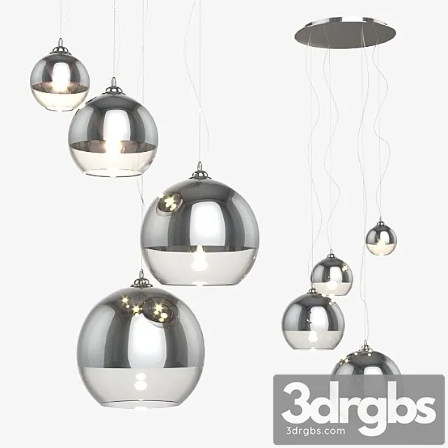 Suspension light azzardo silver ball 4. 3D Model Free