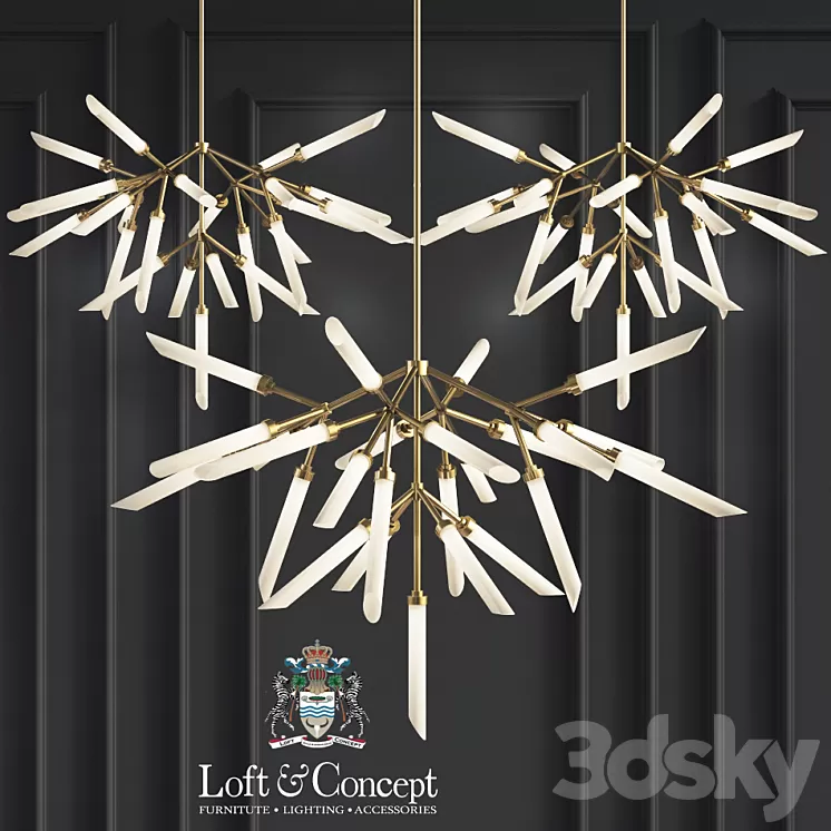 Suspension lights Spur Chandelier 3D Model