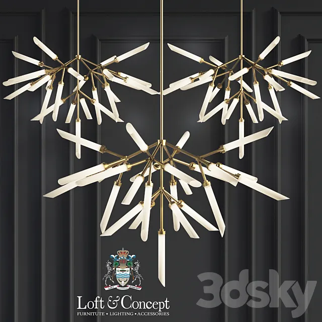 Suspension lights Spur Chandelier 3DModel