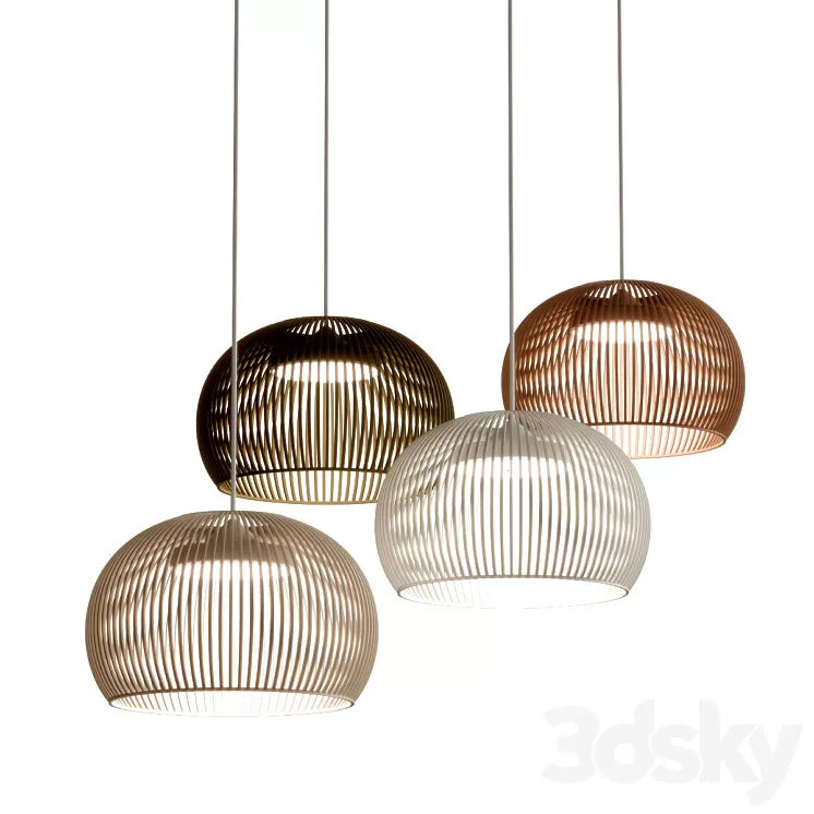 Suspension Luminaire Bois 3D Model