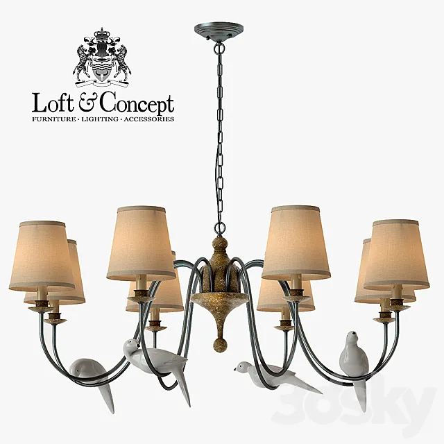 Suspension Norman Bird Chandelier 8 3DModel