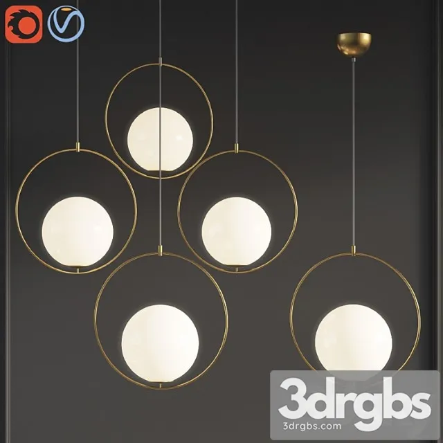 Suspension pendant light brass pl372 3D Model Free