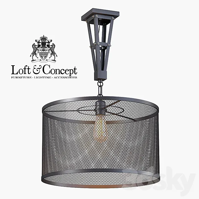 Suspension Radial Cage Pendant 3DModel