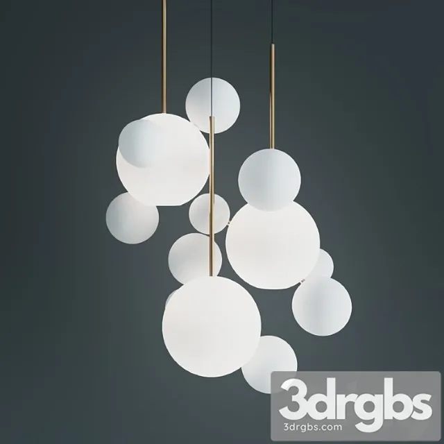 Suspension suspension lamps giopato & coombes bolle bls 14c chandelier milkgiopato & coombes bolle bls 14c chandelier milk 3D Model Free