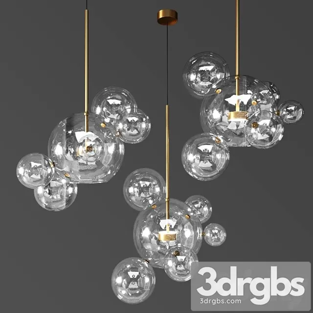Suspenting lamps giopato & coombes bolle bls 6 lamp 3D Model Free