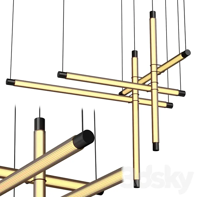 Suspeso Flutto Five (Centersvet) Hanging lamp 3D Model