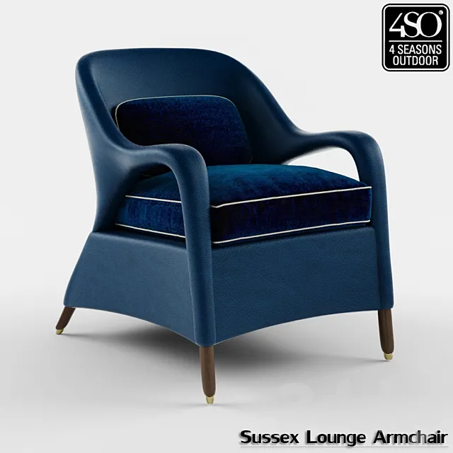 Sussex Outdoor Lounge Armchair 3D Model