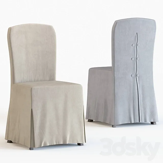 Suzie 18''h Slipcover (set Of 2) 3D Model