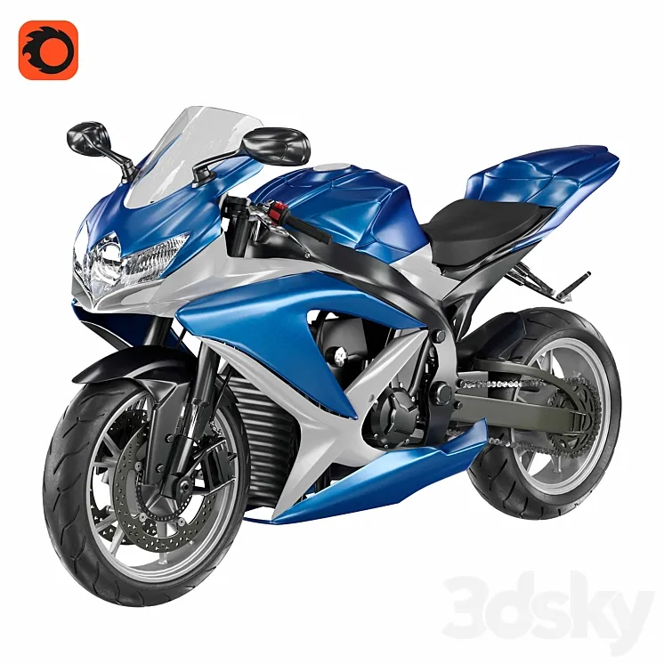 Suzuki GSX 750 3D Model Free