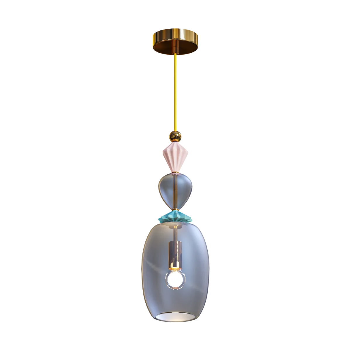 Svetilnikoff - Pendant lamp Odeon 4855  - 1B 3D Model