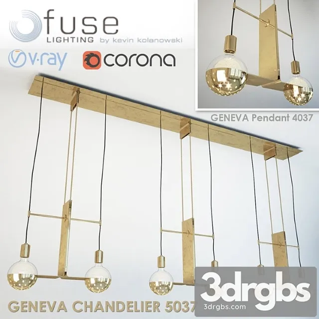 Svietil Niki Geneva Chandelier I Pendant By Fuse Lighting 3D Model Free