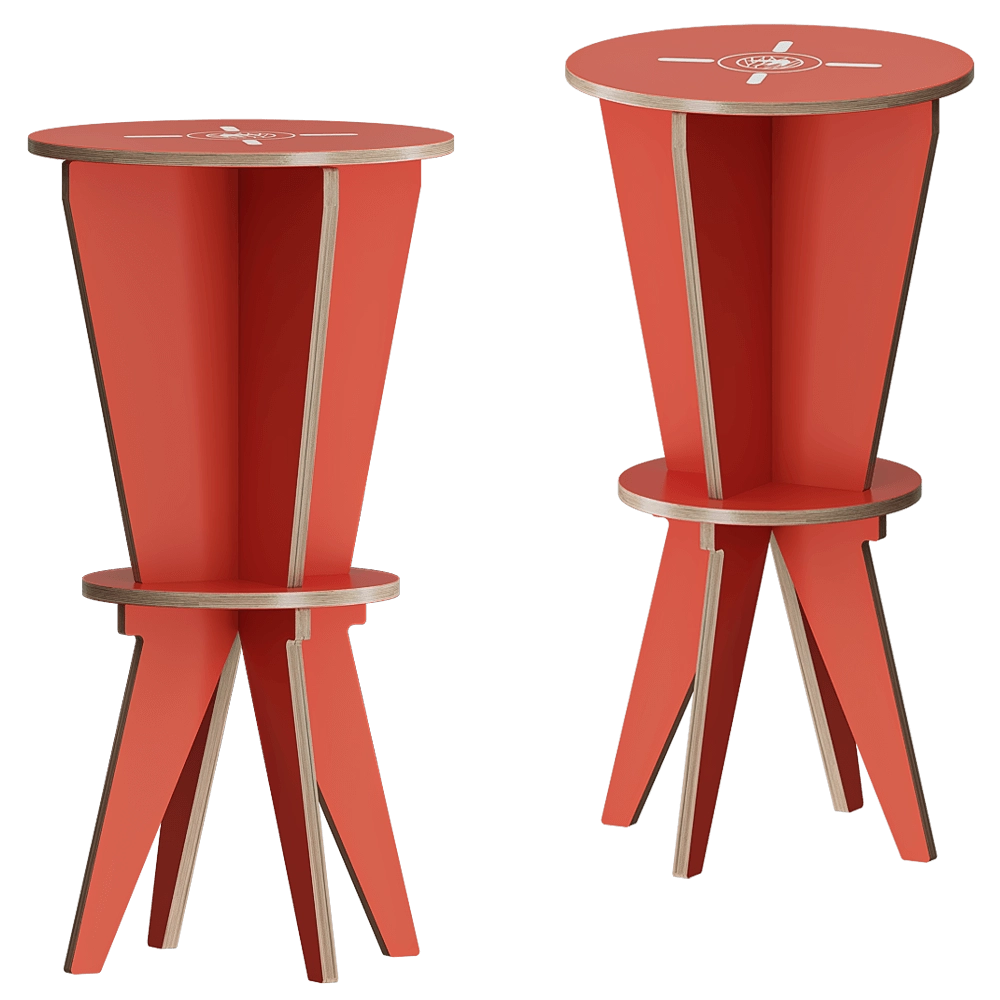 Swallow’s Tail Furniture - Stool ST HOCKER 3D Model