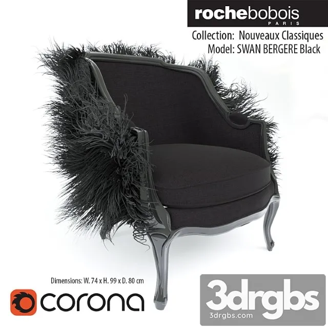 Swan bergere by roche bobois 3D Model Free