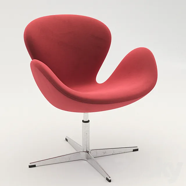 Swan chair by Fritz Hansen 3D Model