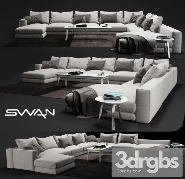 Swan Hills Sofa 3D Model Free