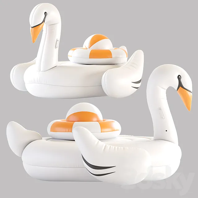 Swan Pool Float 3D Model