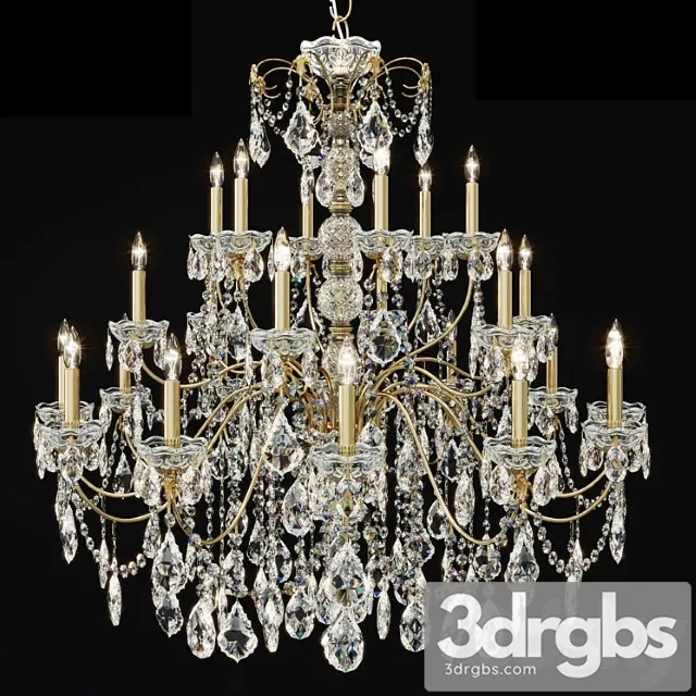 Swarovski schonbek 1718-23 chandelier 3D Model Free