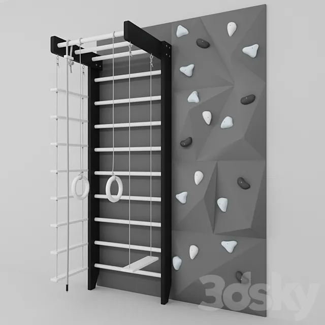 Swedish wall gray 3D Model