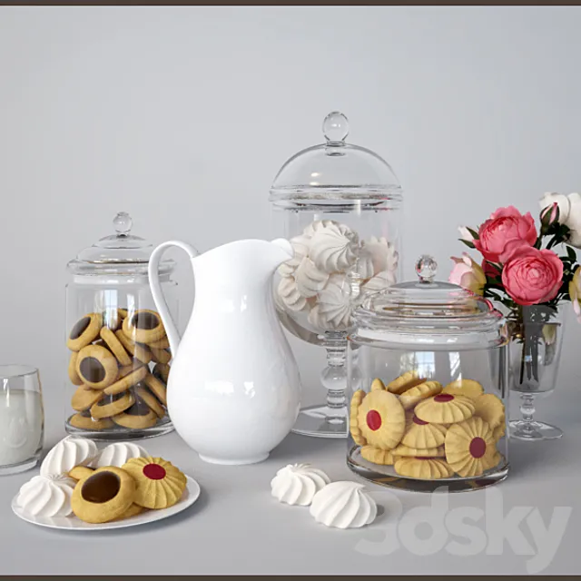Sweets with milk 3DModel