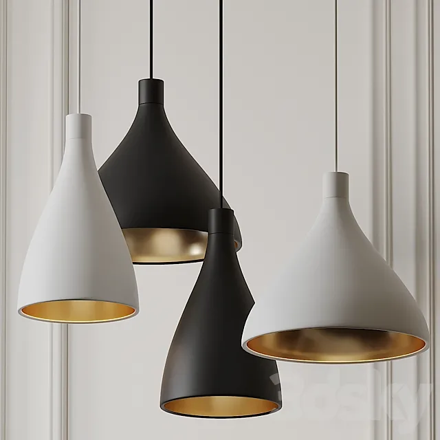 Swell Narrow and Medium Pendant Lights by Pablo Studio 3DModel