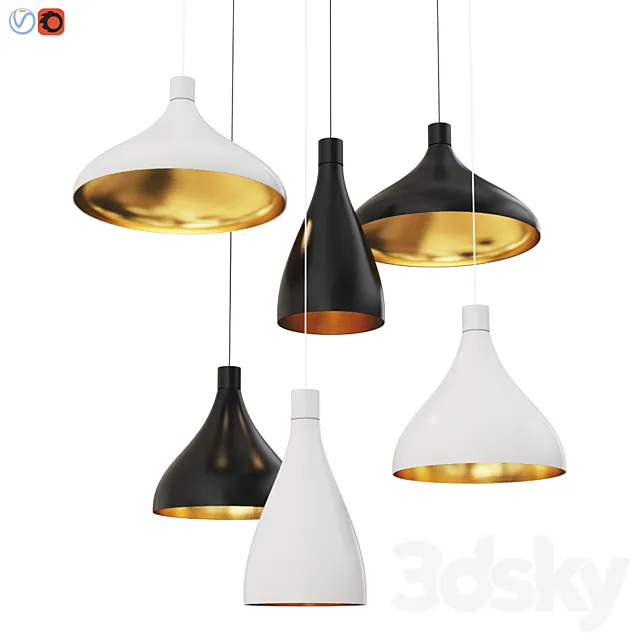 Swell pendant light Pablodesigns 3D Model